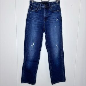 Uniqlo High-Rise Boyfriend Straight Dark Wash Jeans 23